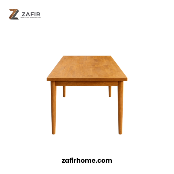 Meja Kayu Jati Minimalis Zafir Ukuran 120x70x70 Tebal 2 cm