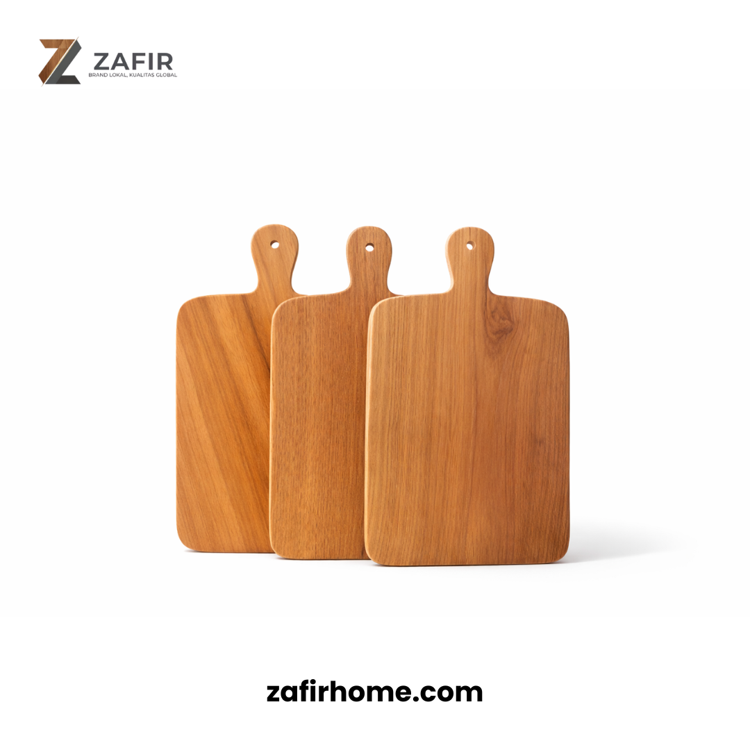Talenan Kayu Jati I Food Grade Cutting Board 34x20 cm Zafir Home
