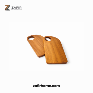 Talenan Kayu Jati V Circle Handle Food Grade Cutting Board 20x15 cm Zafir Home
