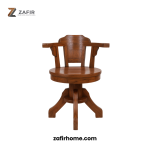 Kursi Bar Putar Kayu Jati Klasik Zafir Chair V