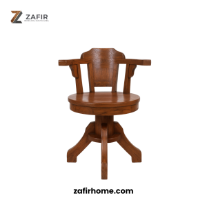 Kursi Bar Putar Kayu Jati Klasik Zafir Chair V