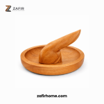 Set Cobek & Ulekan Kayu Jati Food Grade Diameter 22 cm Zafir Home