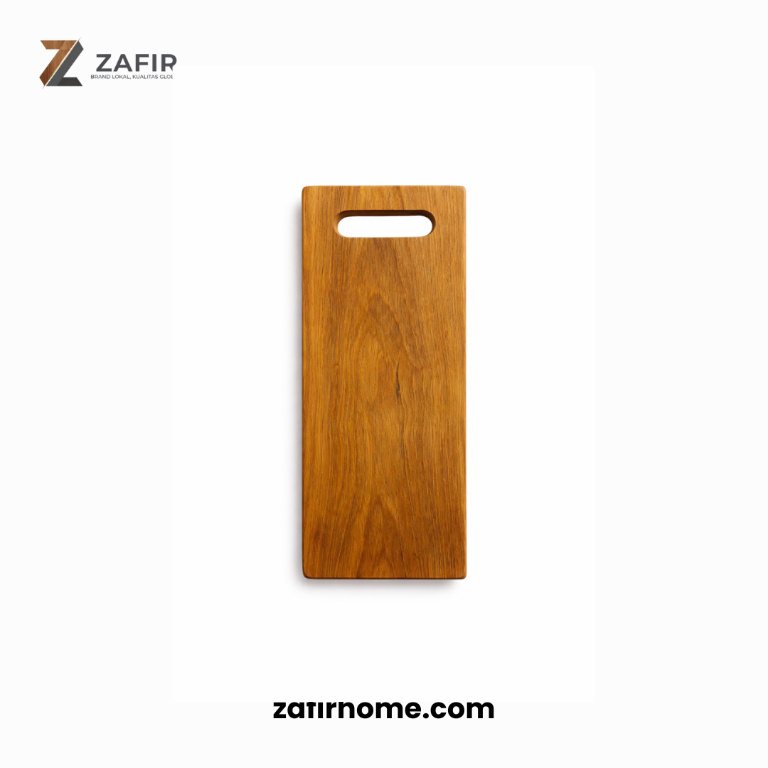 Talenan Kayu Jati VIII Slim Food Grade Cutting Board 30x10 cm Zafir Home